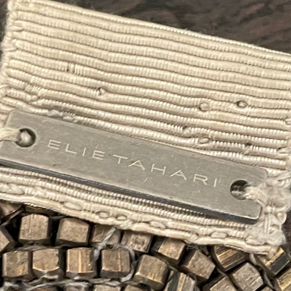 Elie Tahari boho bracelet silver metal beads S handmade in India - Picture 5 of 8